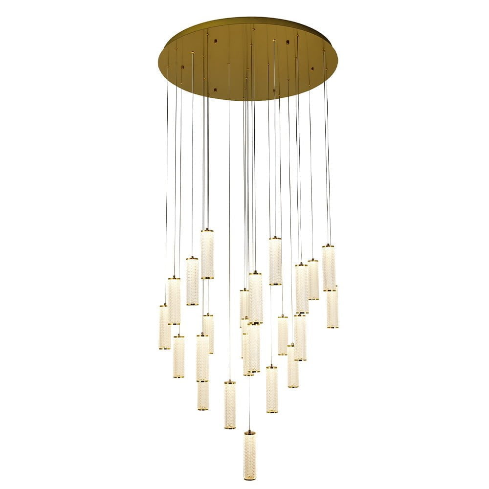 Modern Vertical Tube Chandelier Hanging Light - Omd821601 (24 Gold)