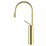 High-leg Basin Mixer - Brushed Gold