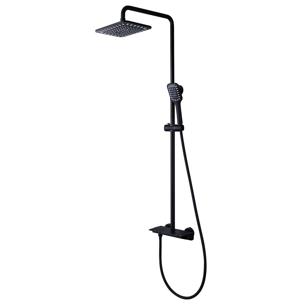 Hot & Cold Shower Set Matt Black