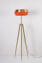 Floor lamp-SM2289F-A-D555×H1700-Golden-Aluminum+Rattan