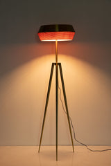 Floor lamp-SM2289F-A-D555×H1700-Golden-Aluminum+Rattan