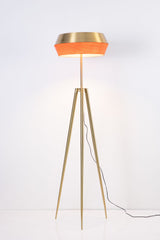 Floor lamp-SM2289F-A-D555×H1700-Golden-Aluminum+Rattan