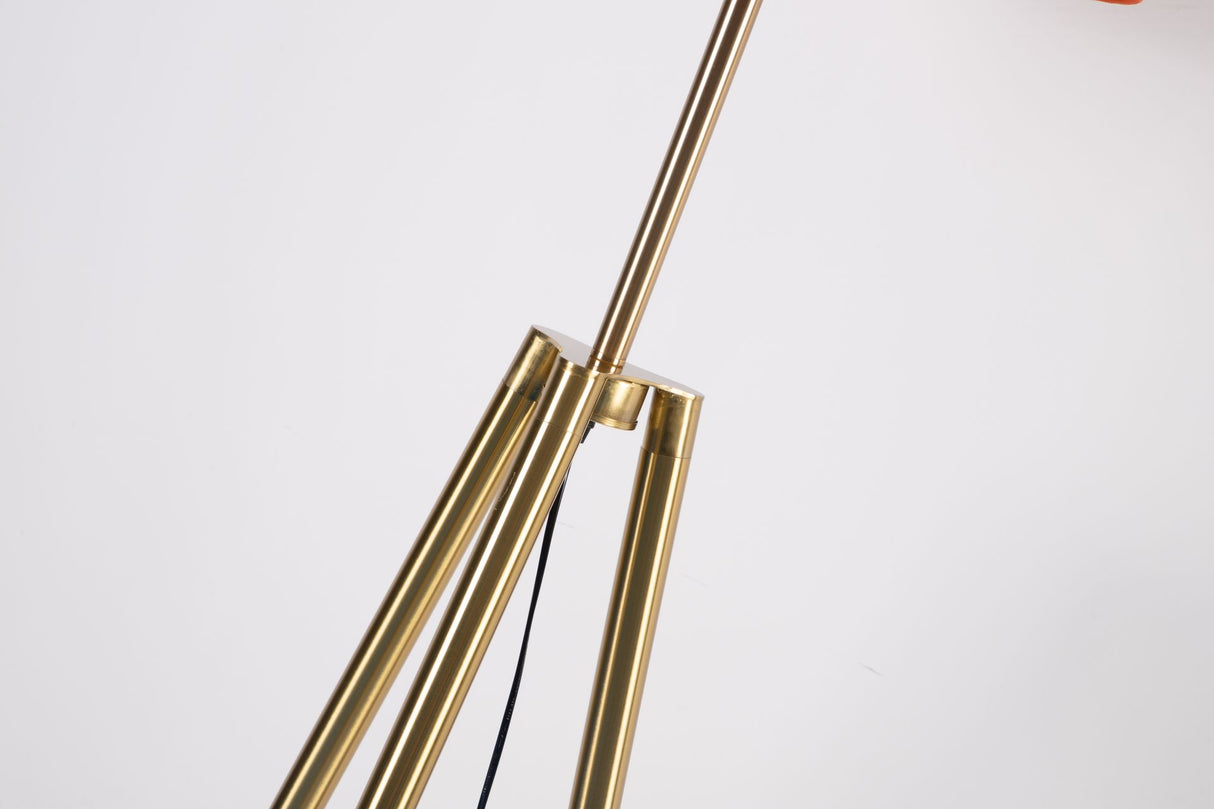 Floor lamp-SM2289F-A-D555×H1700-Golden-Aluminum+Rattan