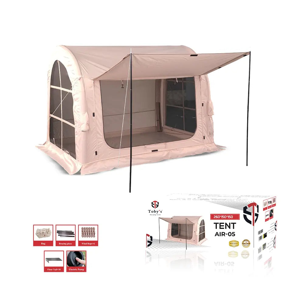 Toby’s Inflatable-05 Camping Tent with Pump – 2 Person