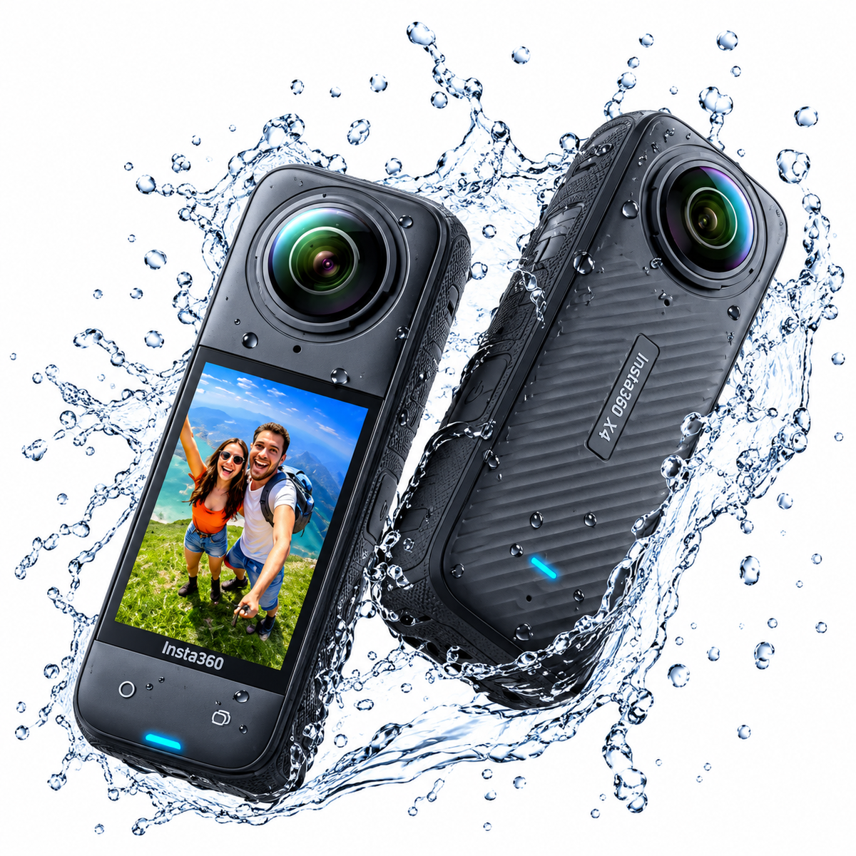 كاميرا الحركة إنستا 360 X4 بدقة 8K بزاوية 360 درجة - أسود