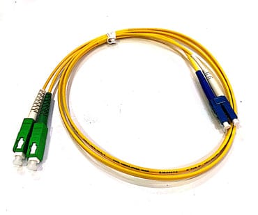 JCS TECH SC/APC-LC/PC Duplex OS2 SM PVC 2.0mm 1 meter Fiber Optic Patch Cable Qatar