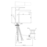 Single Lever Basin Mixer with Popup Waste - Chrome