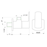 Angle Valve with Wall Flange