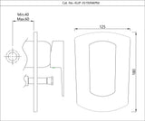 Single Lever 3-inlet Diverter Exposed parts kit - Chrome