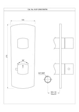 Aquamax Exposed Part Kit of Thermostatic Shower Mixer - Chrome
