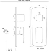 Aquamax Exposed Part Kit of Single Lever Shower Mixer - Chrome