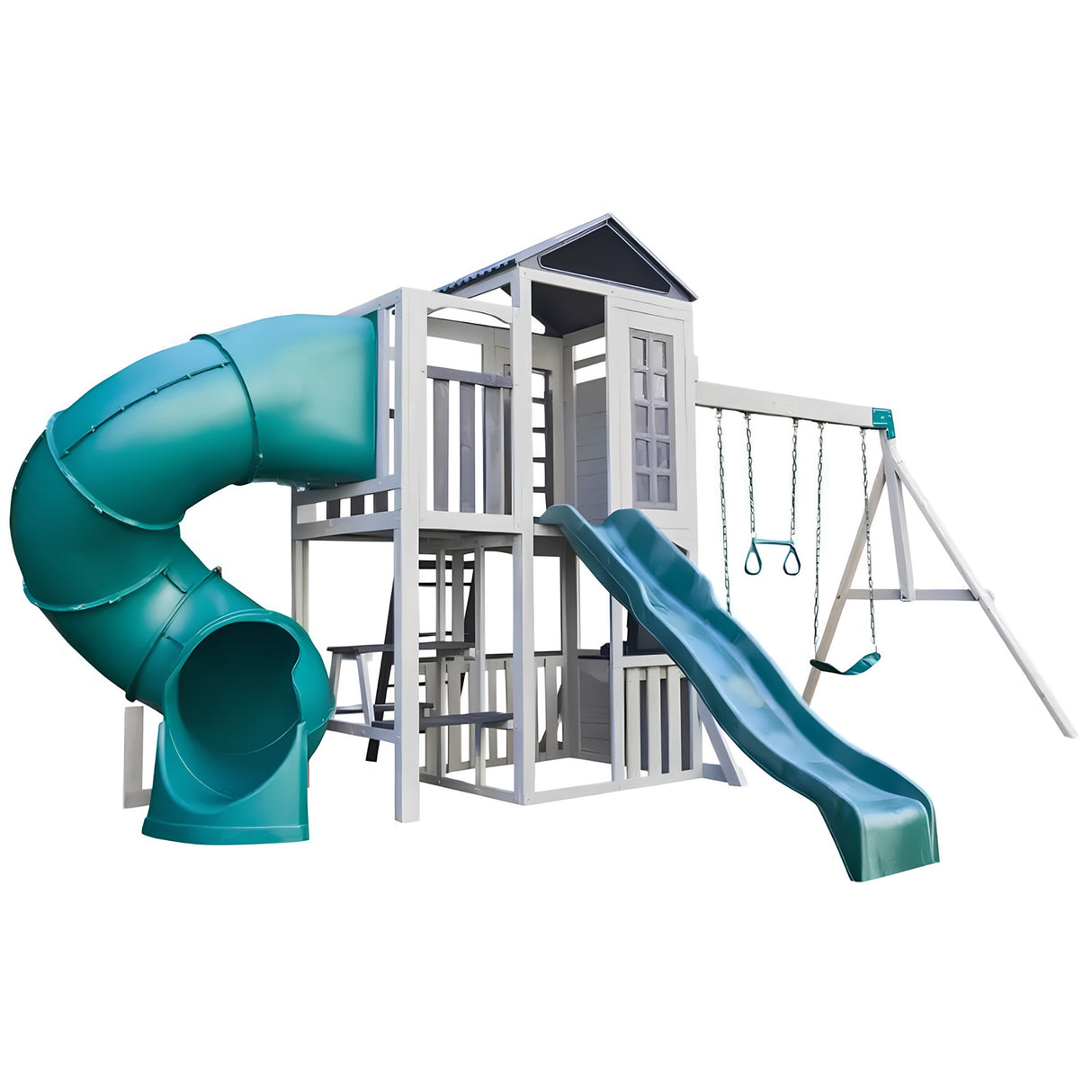 KidKraft Silver Sands Wooden Swing Set – Outdoor Kids’ Backyard Playset