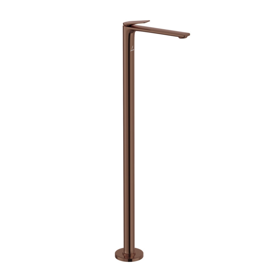 Floor Mounted Single Lever Basin Mixer - Blush Gold PVD