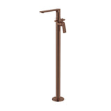 Exposed Parts of Floor Mounted Single Lever Bath Mixer - Blush Gold PVD