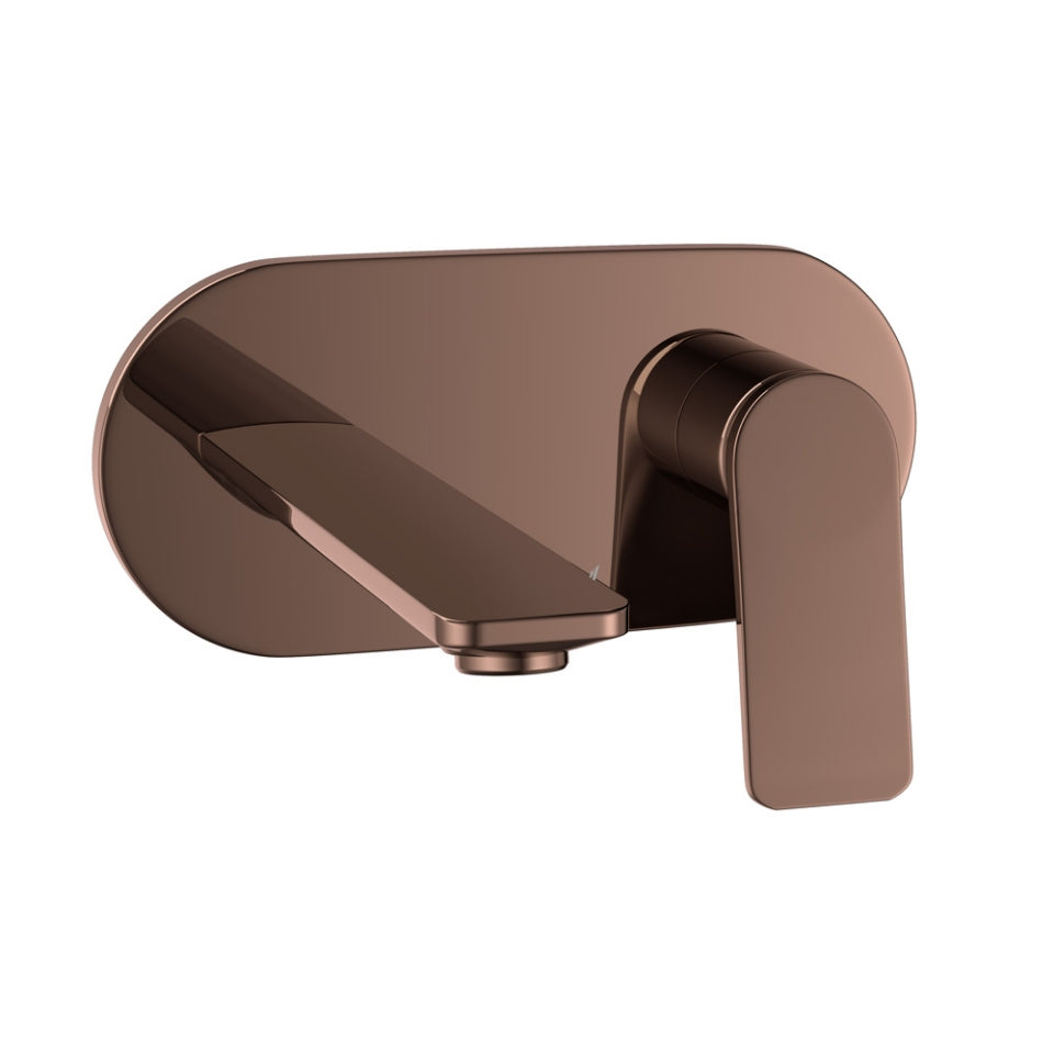 Exposed Part Kit of Single Lever Basin Mixer Wall Mounted - Blush Gold PVD