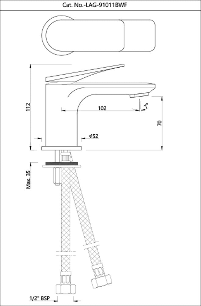 Single Lever Basin Mixer - Blush Gold PVD