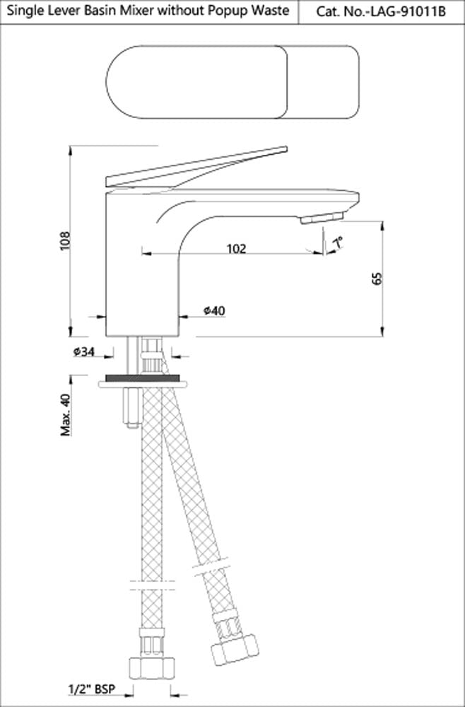 Single Lever Basin Mixer - Blush Gold PVD