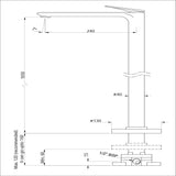 Floor Mounted Single Lever Basin Mixer - Blush Gold PVD