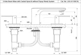 3-Hole Basin Mixer - Blush Gold PVD