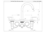 3-Hole Basin Mixer with Pipe Spout - Blush Gold PVD
