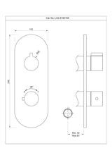 Aquamax Thermostatic Shower Mixer- Blush Gold PVD