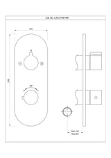 Aquamax Exposed Part Kit of Thermostatic Shower Mixer with 2-way diverter - Blush Gold PVD