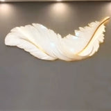 Modern Decorative White Feather Design Led Wall Light