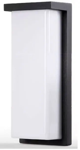 LED Wall Light  36W 3000K 365×160×80mm Aluminium + PC Black BD2495L