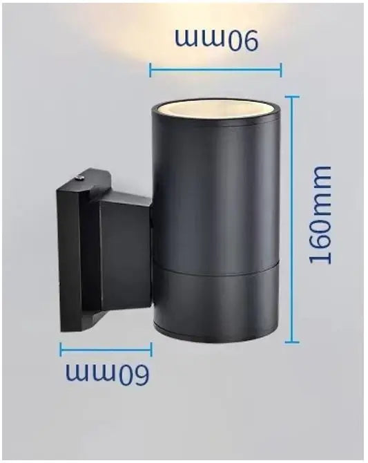 LED Wall Light  E27 90×160mm Aluminium Black BD8026C