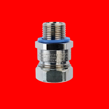 Flexicon LTP EXD Series M20 Fixed External Thread Fitting Conduit Fitting, Silver 20mm nominal size Qatar