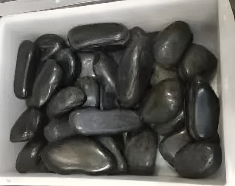 LXP-002 Black High Polished Pebble Stone