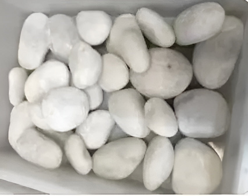 LXP-003 White High Polished Pebble Stone