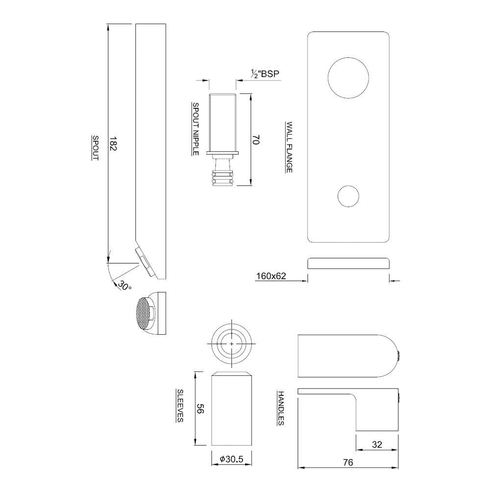 Exposed Part Kit of Single Concealed Stop Cock