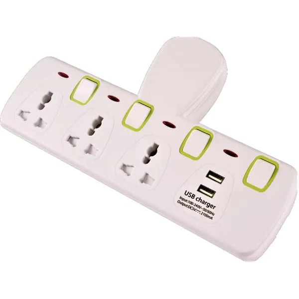 Q139 MODI 4-Way Universal Wall Socket 13A MD-HWA6040 – Multi Plug Power Adapter