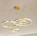 MLA7188 Modern Ring Light Brushed Gold D400+600+800+1000mm 3 Colors