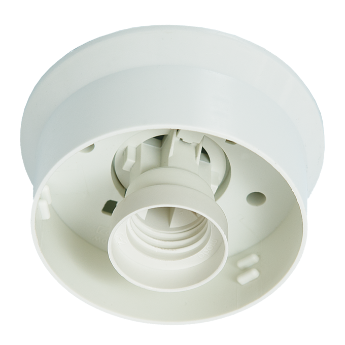 FT004 MODI E27 Octagonal Lamp Holder MD-HWW8004 | Heat-Resistant Surface Mount Holder