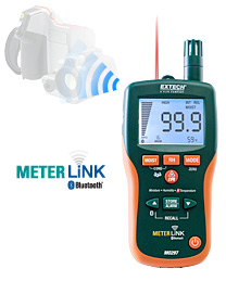 Extech MO297 Pinless Moisture Psychrometer with IR Thermometer and Bluetooth METERLiNK QATAR