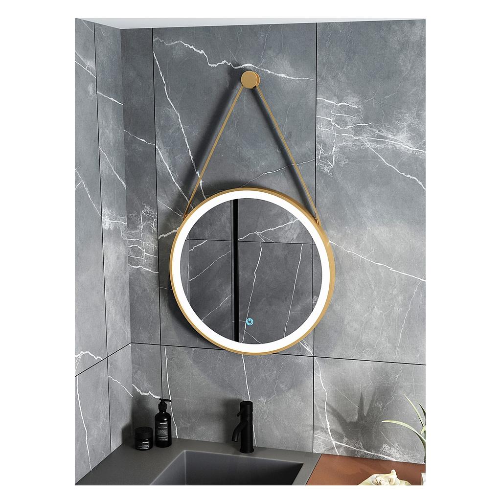 Led Mirror With Belt 60x60 4000k - Gold