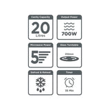 Black+Decker 20L Solo Microwave Oven