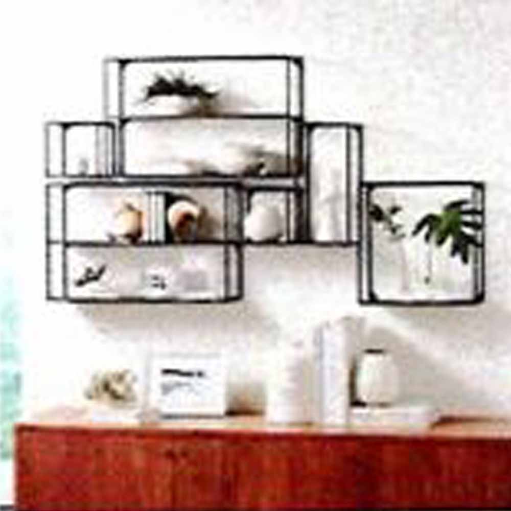 Metal Wall Shelf (set of 6 white)