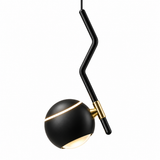 مصباح معلق عصري أسود كروي الشكل مزود بإضاءة LED - 8896p (8 واط) D120