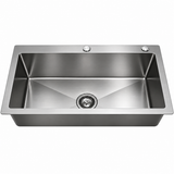 Single Top Kitchen Sink 80×45 cm – Black