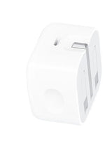 20W USB-C 3-Pin Power Adapter / (Original iPhone Charger) - White