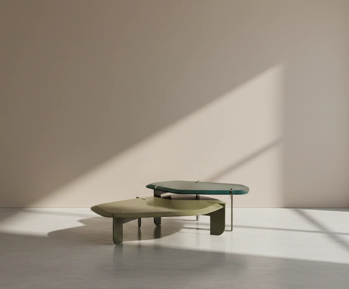 NB002 Modern Geometric Coffee Table Set