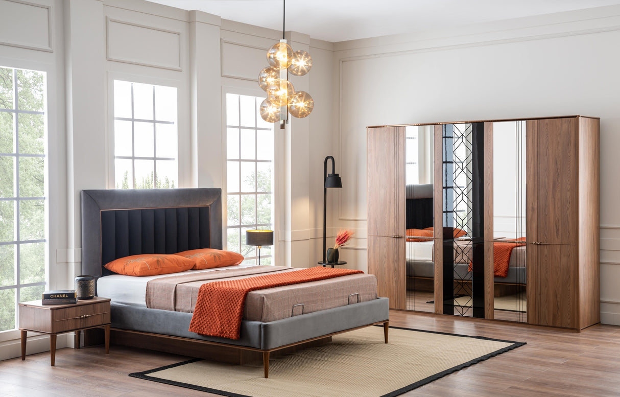 NISH 6951 Porto Bed with Storage – 180×200 cm