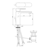Single Lever Basin Mixer with Popup Waste - Chrome