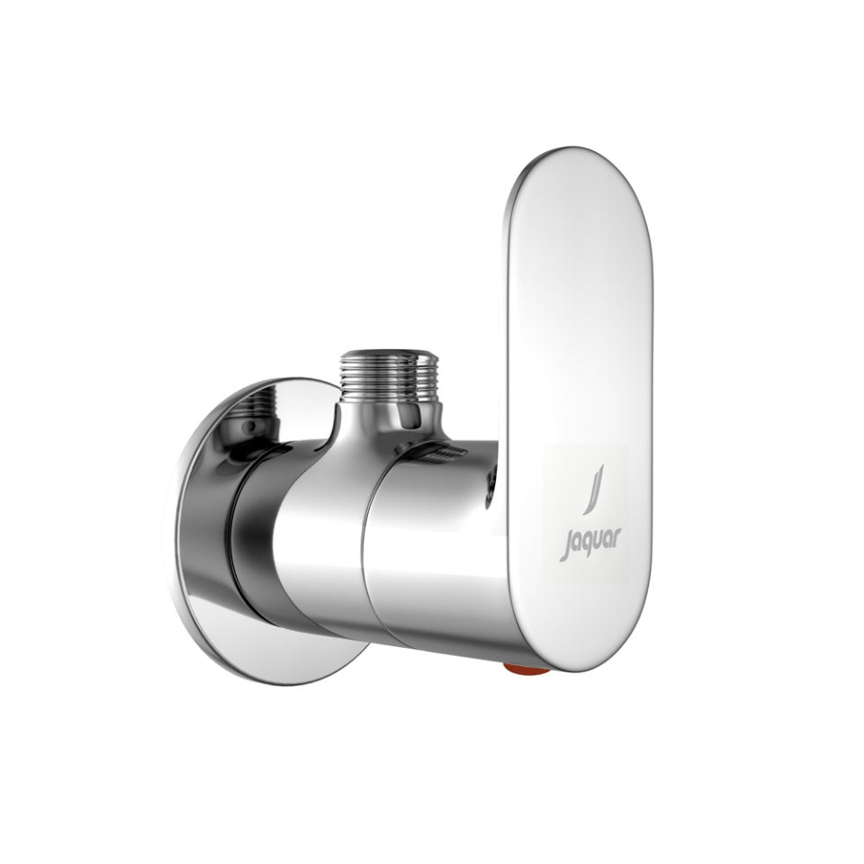 Angle Valve with Wall Flange - Chrome