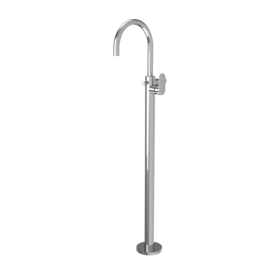 Exposed Parts of Floor Mounted Single Lever Bath Mixer - Chrome