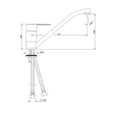 Single Lever Sink Mixer with Swinging Spout - Chrome
