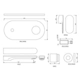 Exposed Part Kit of Single Lever Basin Mixer Wall Mounted - Chrome